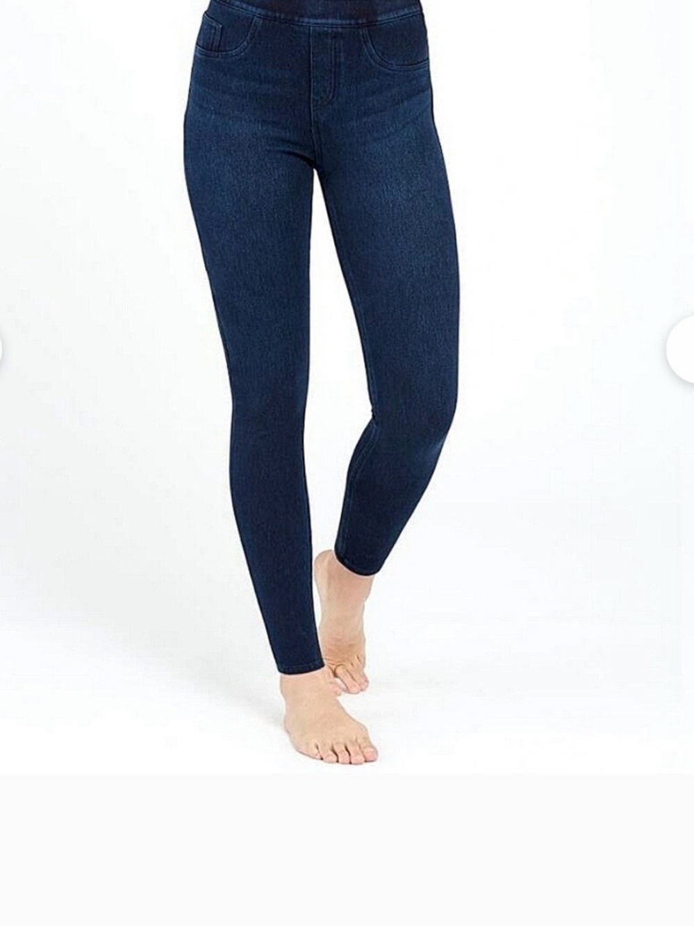 #478 SPANX Dark Blue Skinny leggings. Great Condition Measures Waist